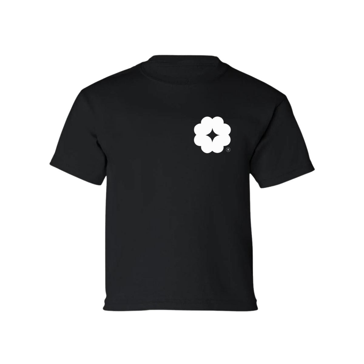 Playera Manga Corta Infantil Negro Personalizable Escudo