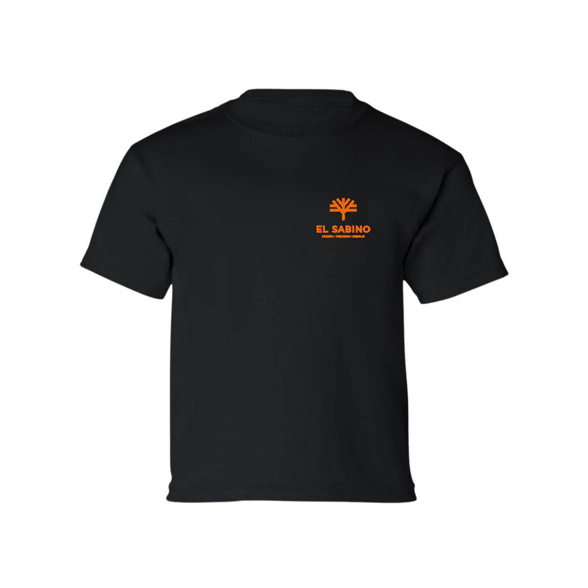 Playera Manga Corta Infantil Negro Personalizable Escudo