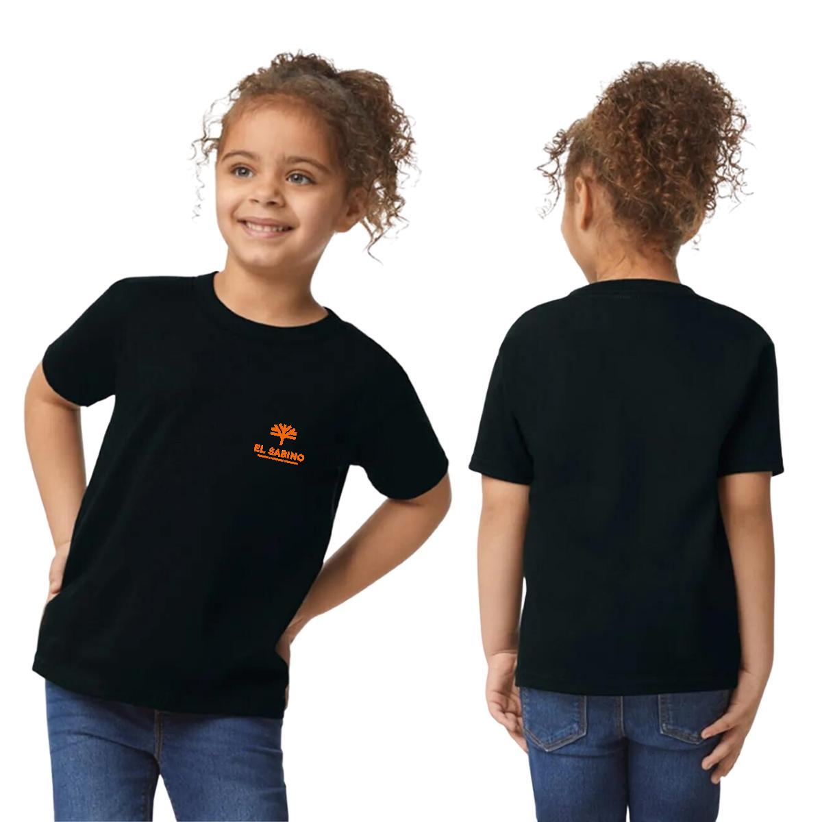 Playera Manga Corta Infantil Negro Personalizable Escudo