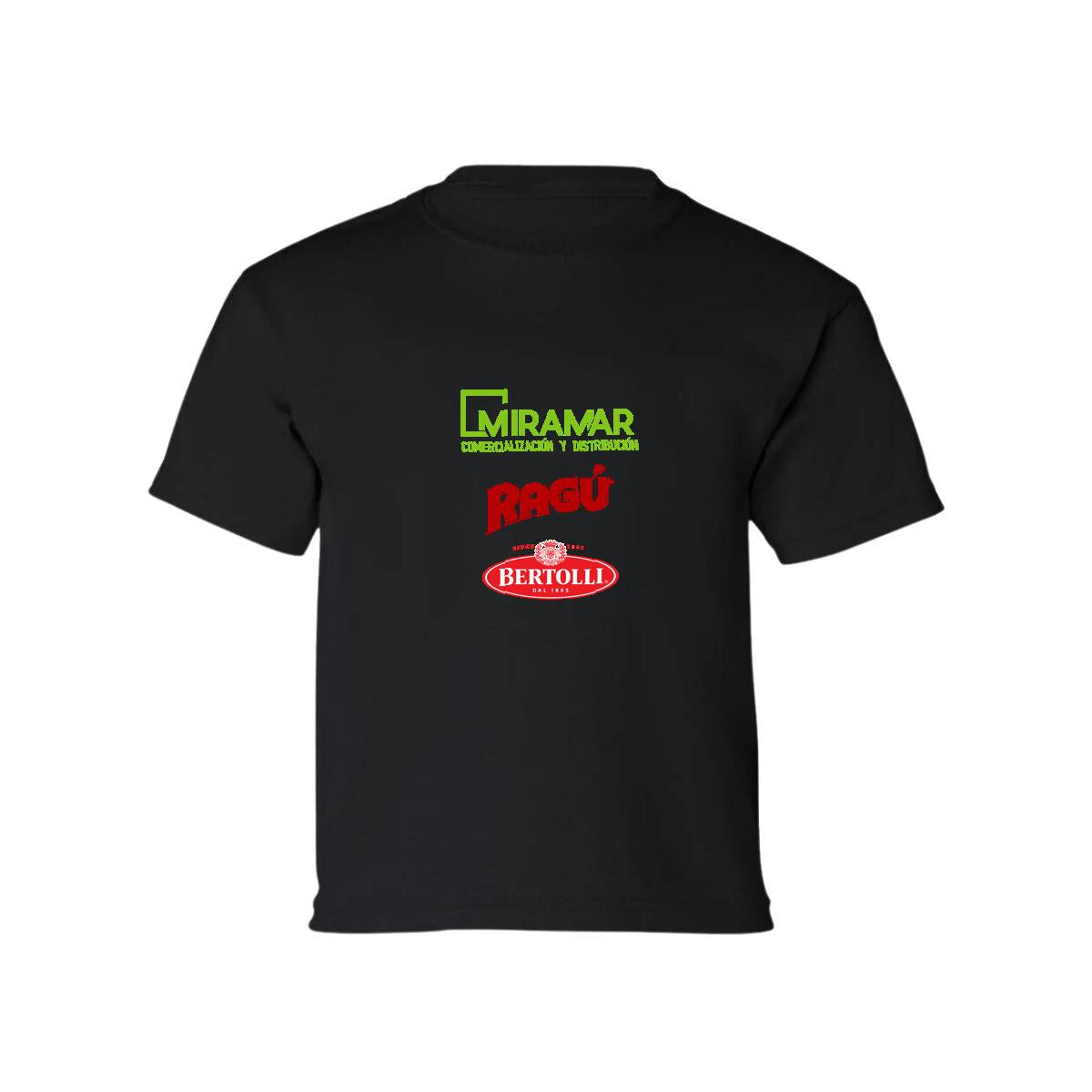 Playera Manga Corta Infantil Negro Personalizable Logo