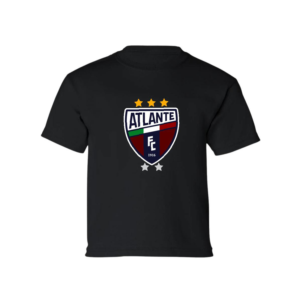 Playera Manga Corta Infantil Negro Personalizable Logo