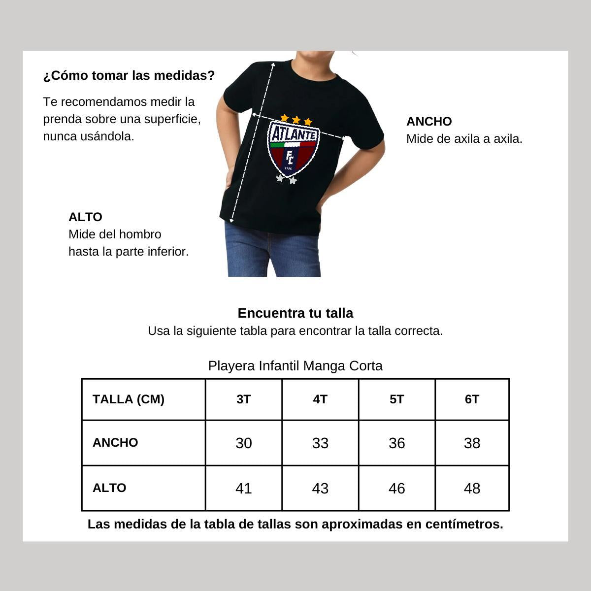 Playera Manga Corta Infantil Negro Personalizable Logo