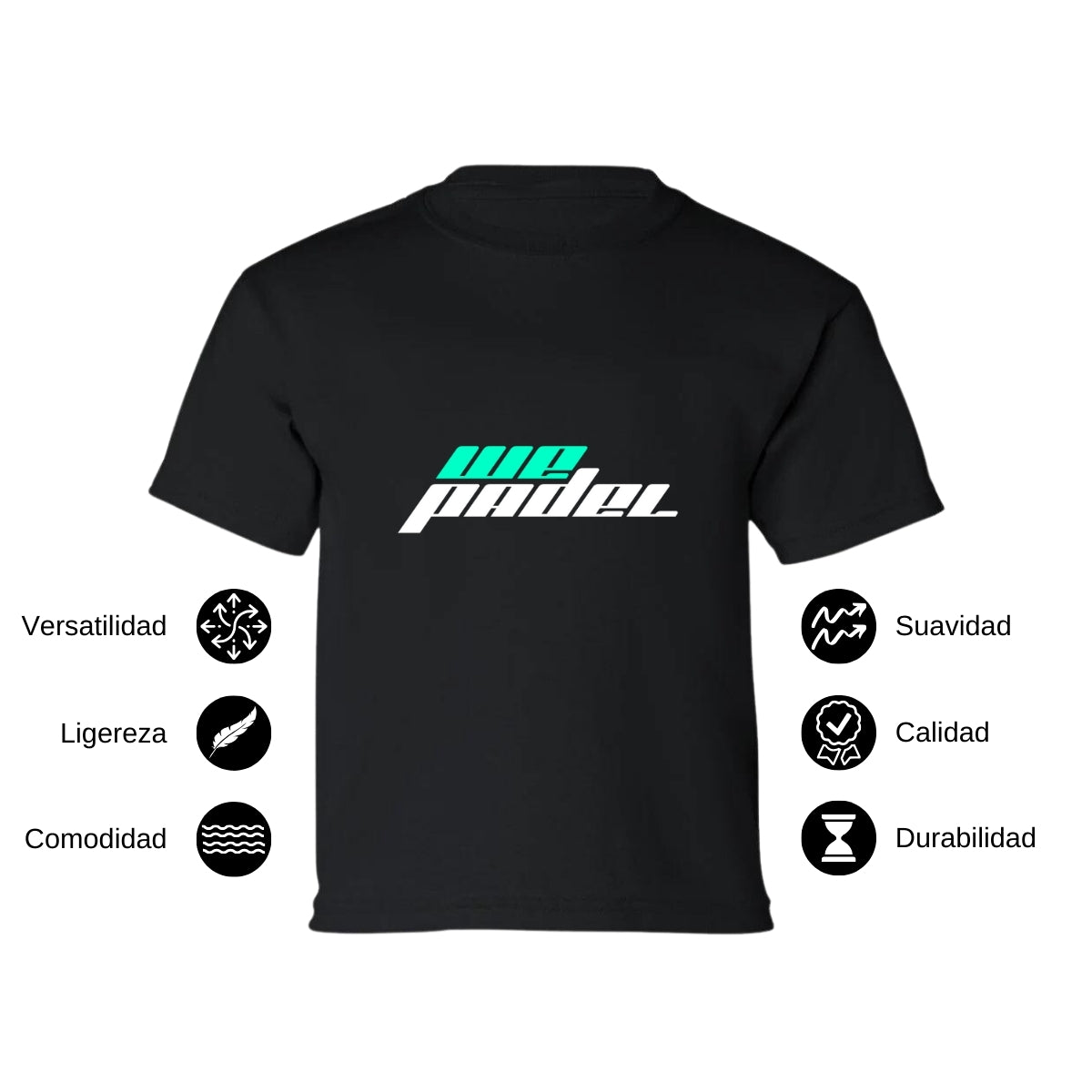 Playera Manga Corta Infantil Negro Personalizable Logo