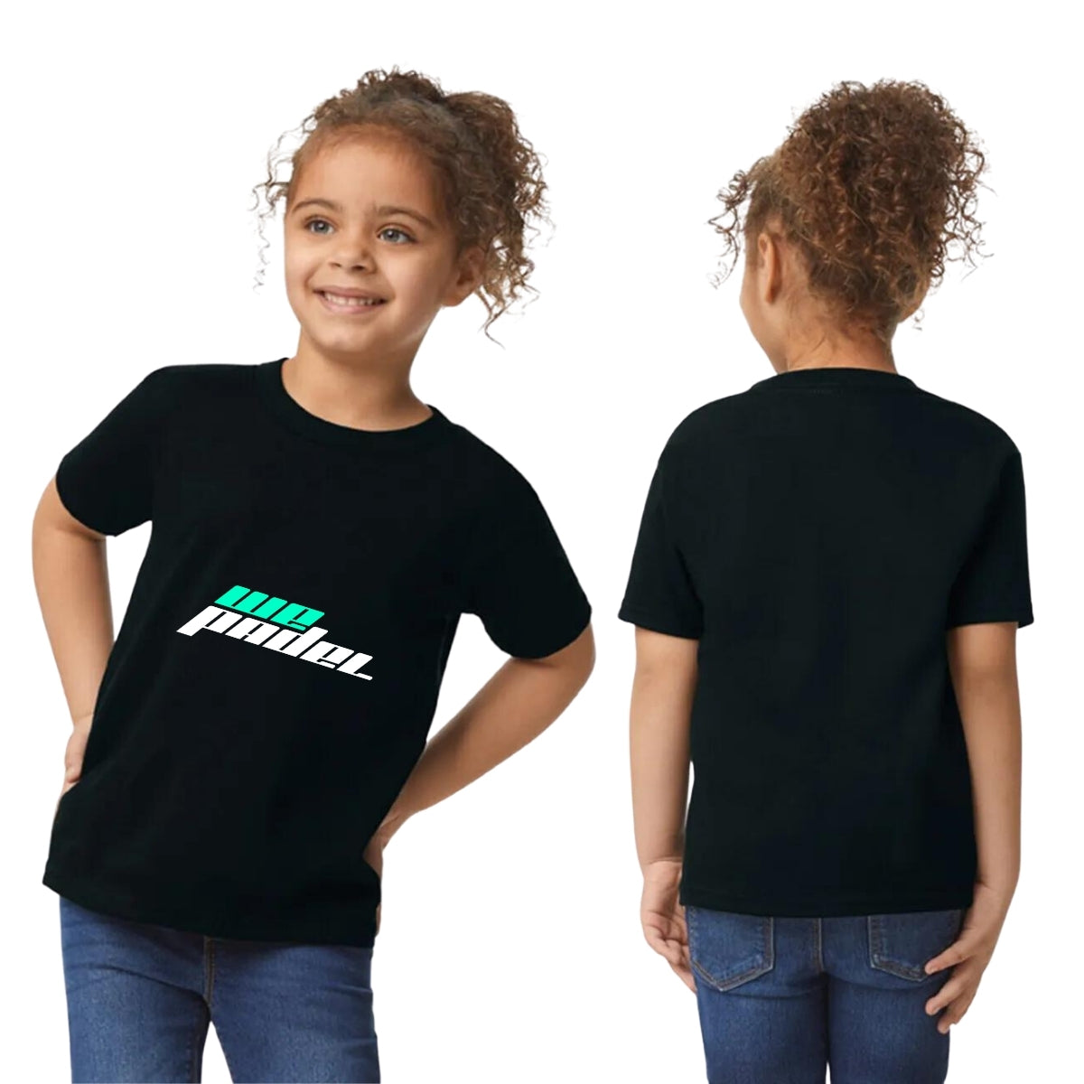 Playera Manga Corta Infantil Negro Personalizable Logo