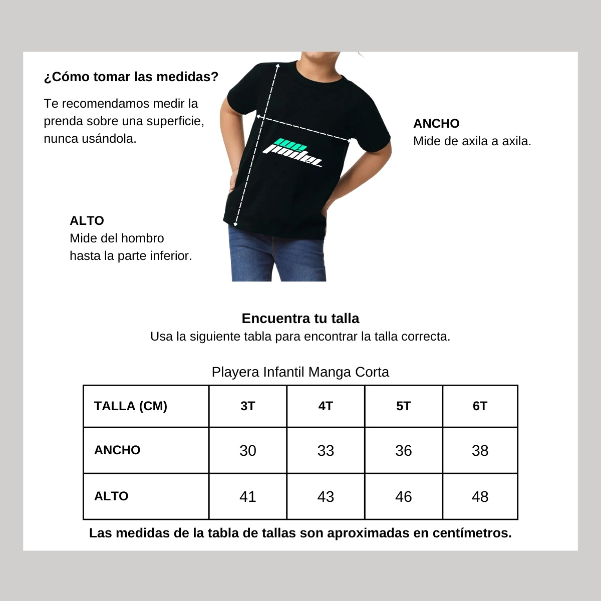 Playera Manga Corta Infantil Negro Personalizable Logo