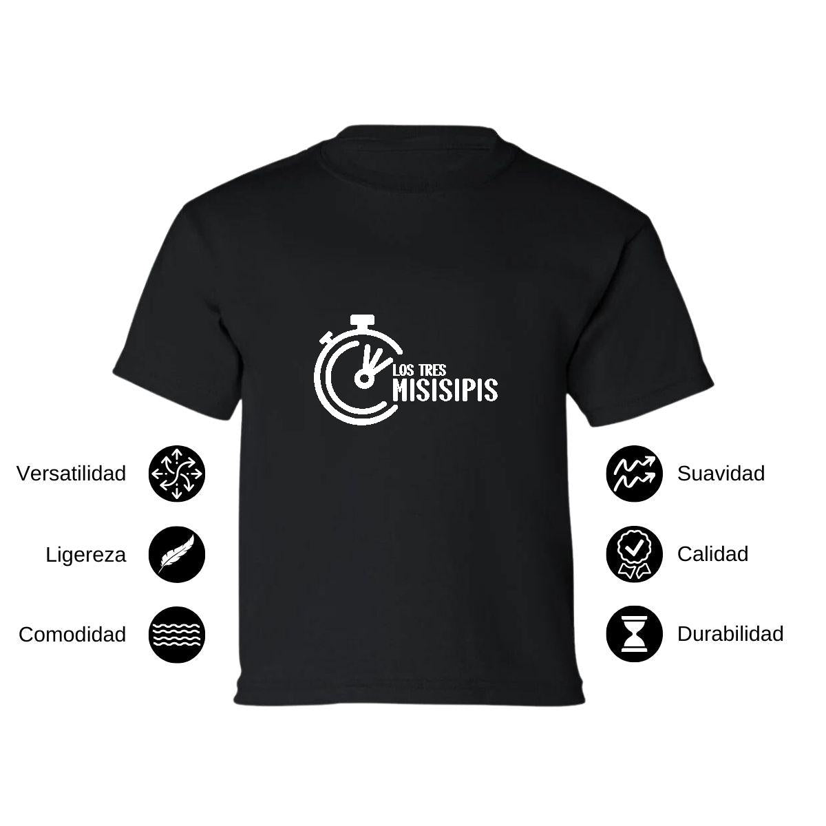 Playera Manga Corta Infantil Negro Personalizable Logo