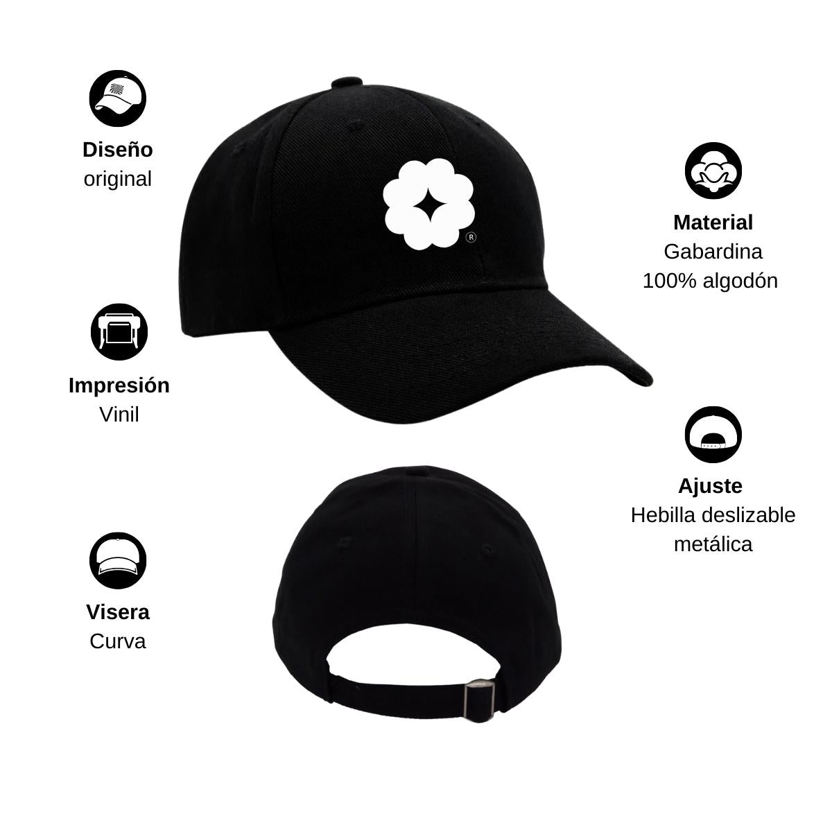 Gorra Negra para Adulto Unitalla y Unisex