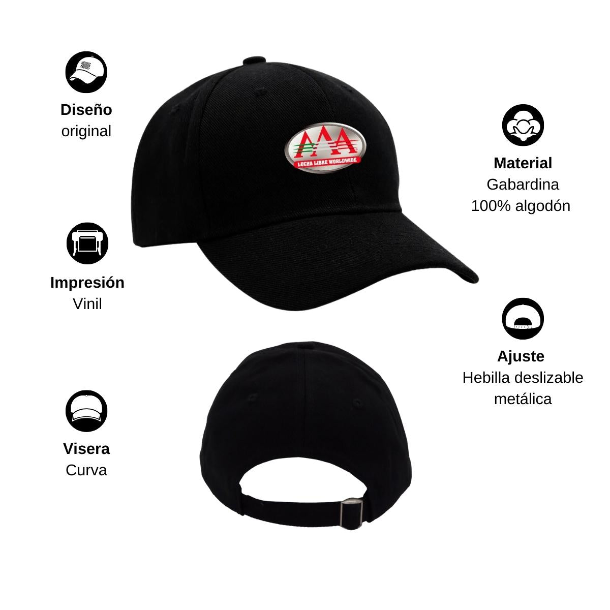 Gorra Negra para Adulto Unitalla y Unisex