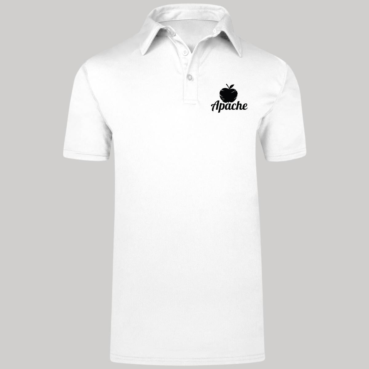Playera Tipo Polo Hombre Manga Corta Blanco Personalizable Escudo