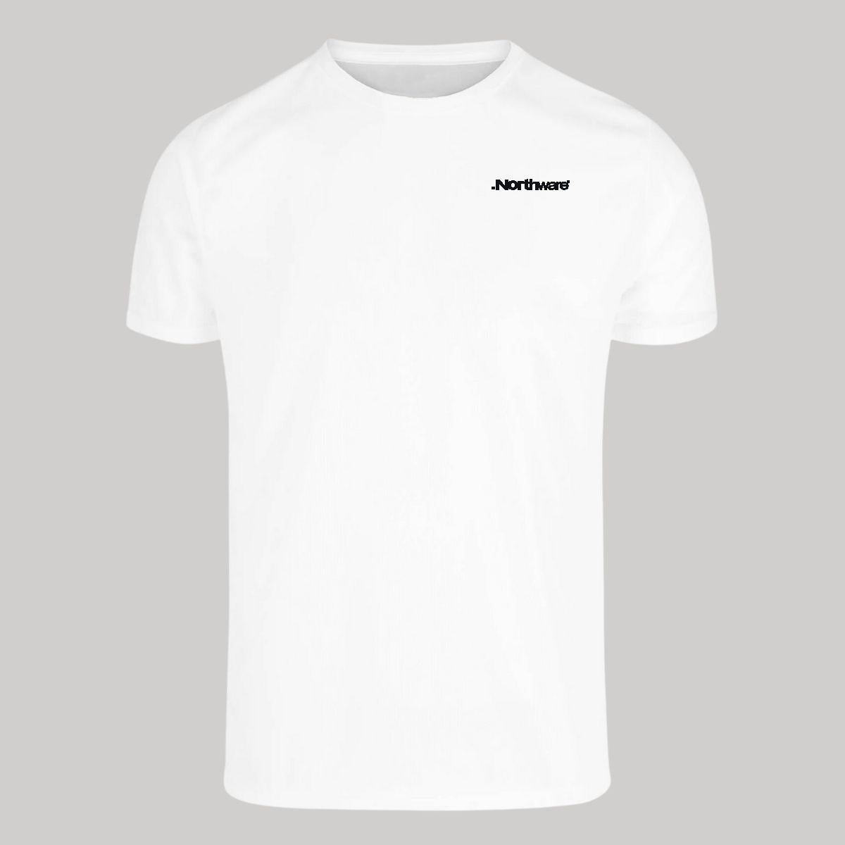 Playera Transpirable Hombre Manga Corta Blanca Escudo