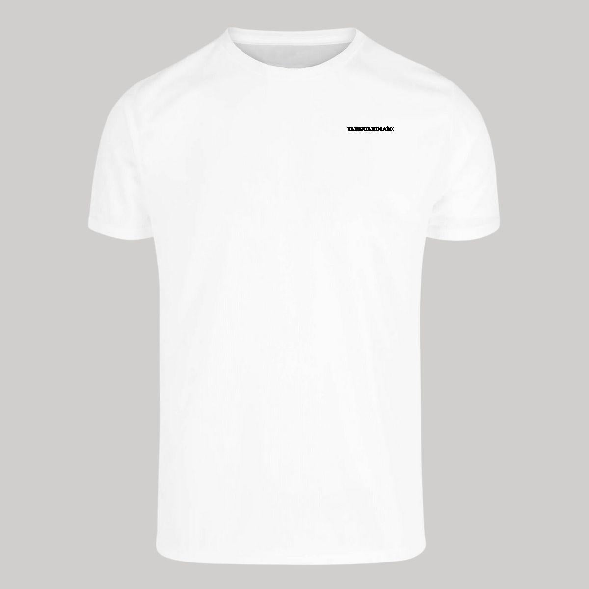 Playera Transpirable Hombre Manga Corta Blanca Escudo