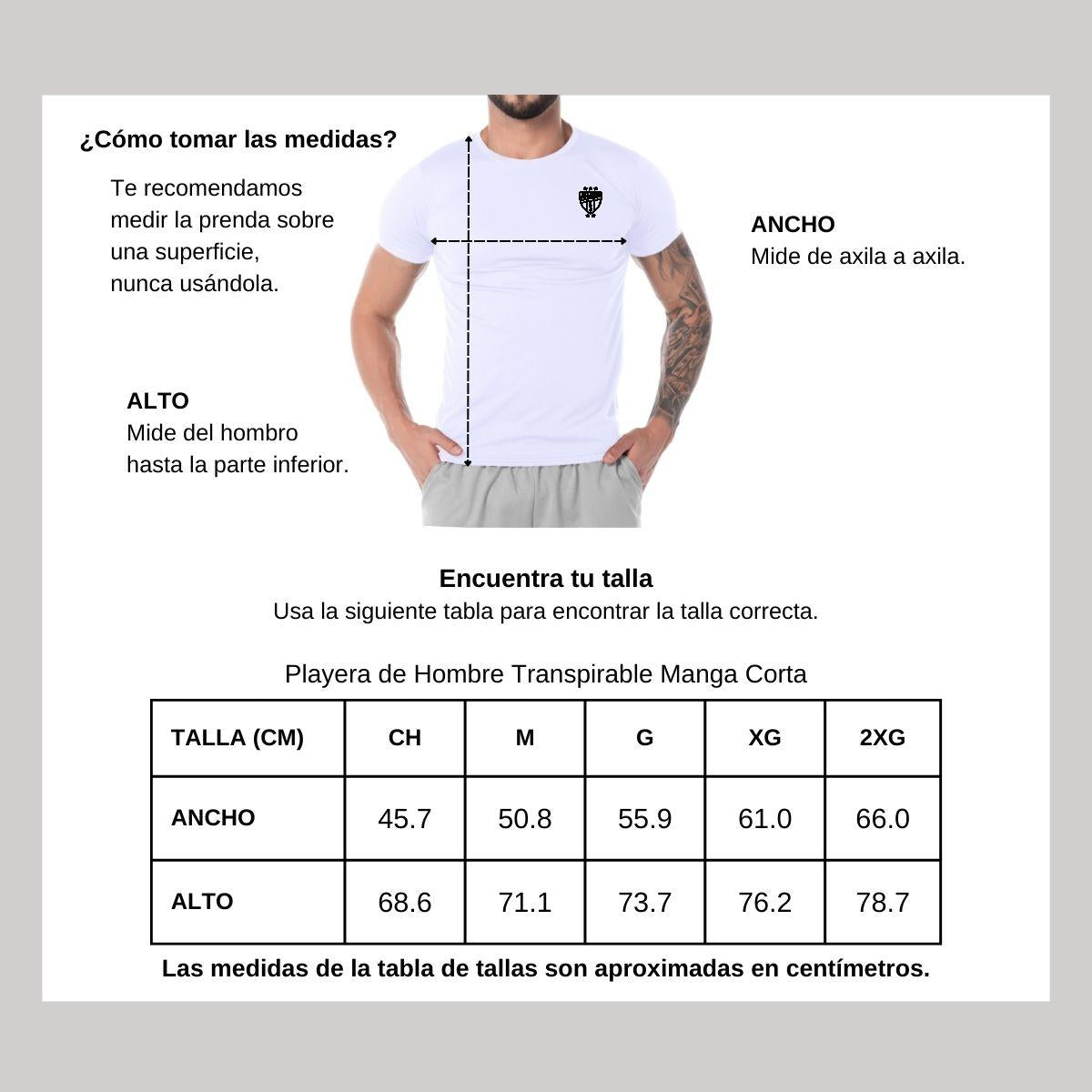 Playera Transpirable Hombre Manga Corta Blanca Escudo