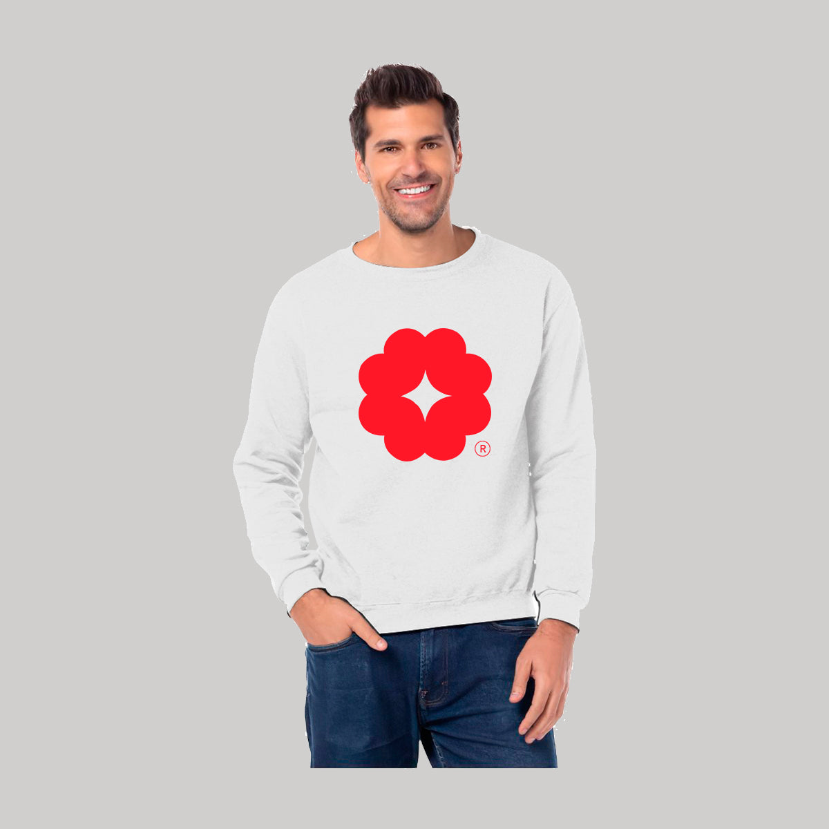 Sudadera Unisex Blanco Logo Personalizable