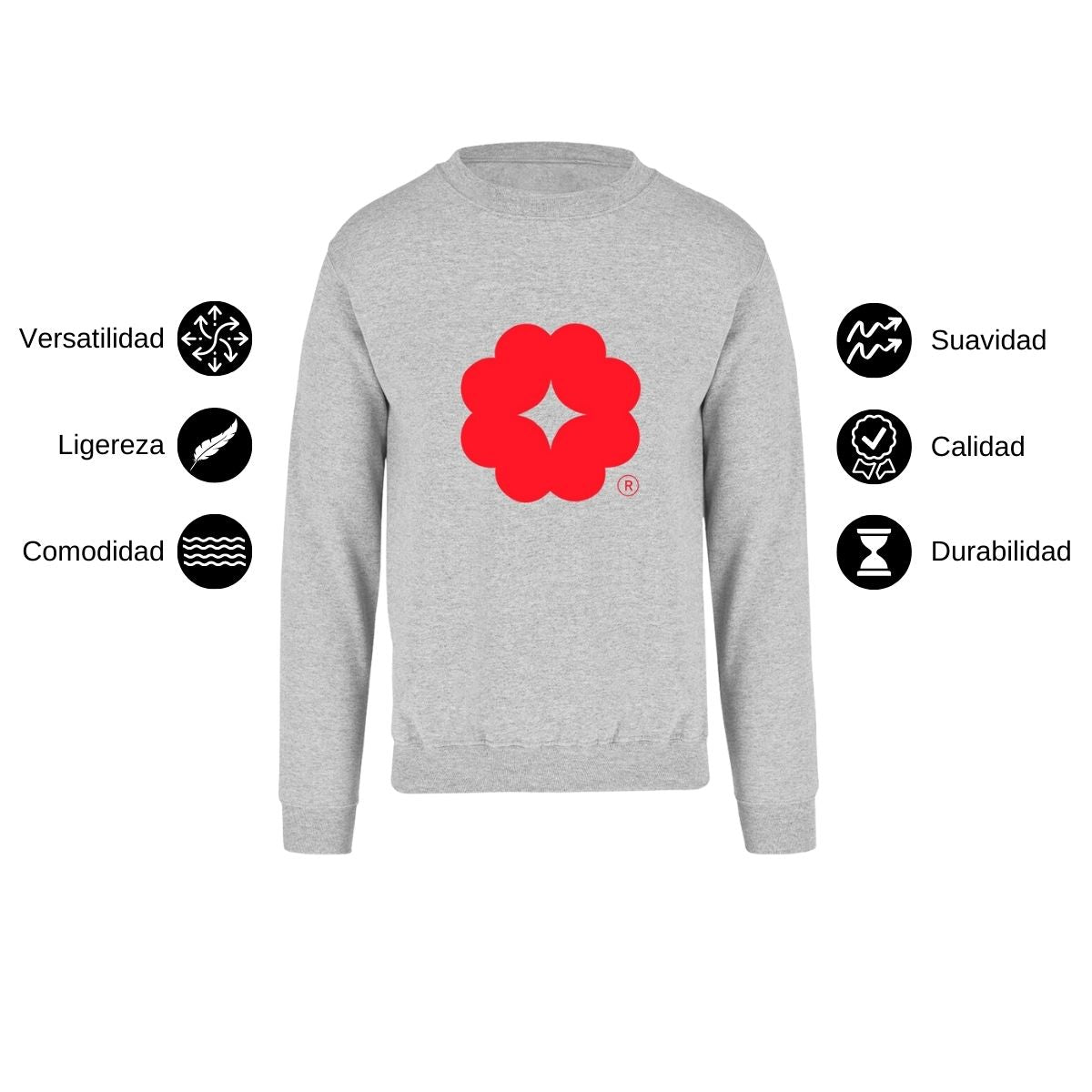Sudadera Unisex Gris Logo Personalizable