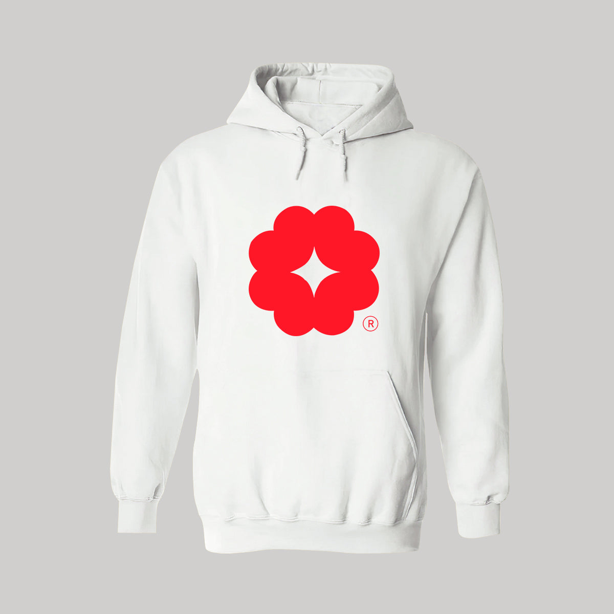 Sudadera c/Capucha Unisex Blanco Logo Personalizable