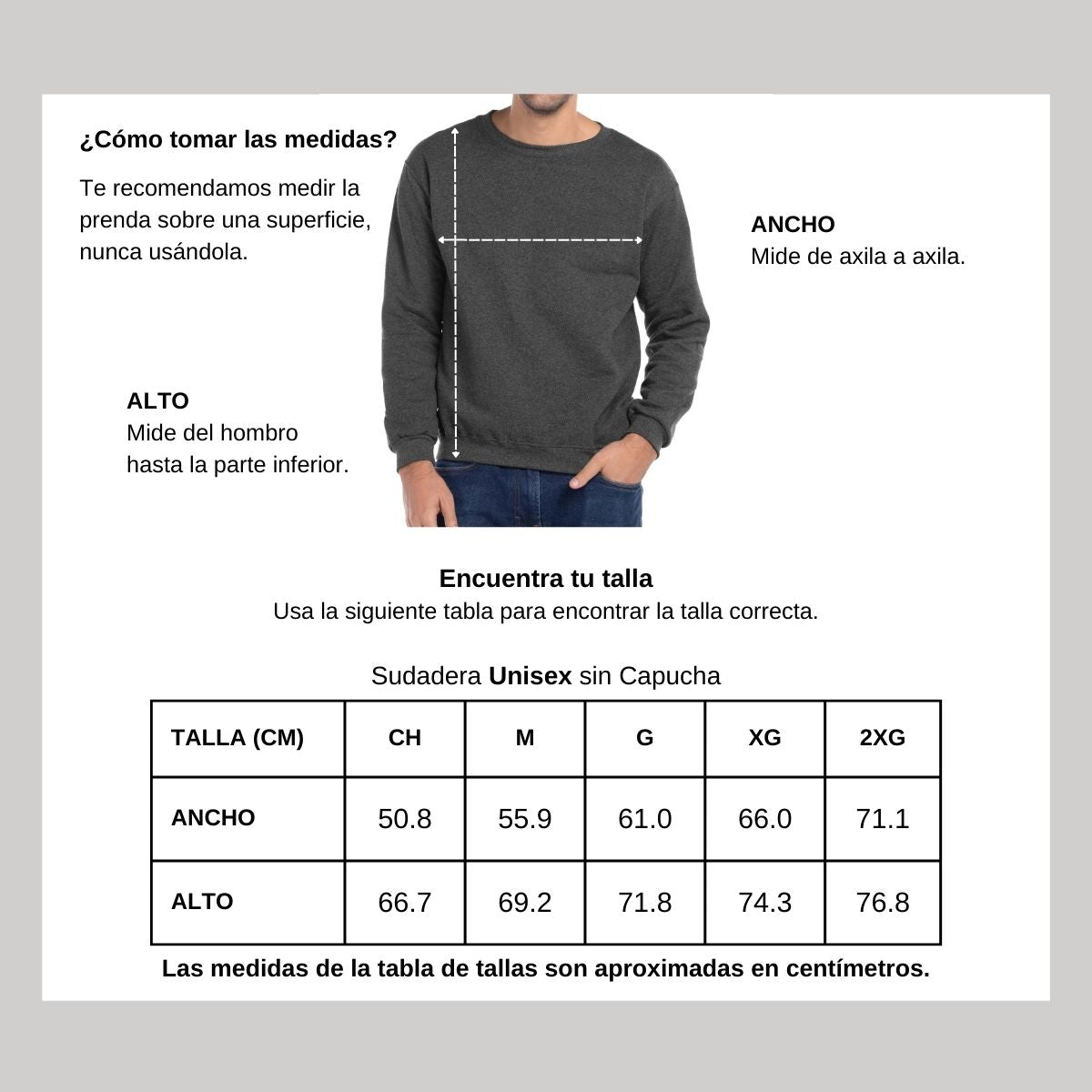 Sudadera Unisex Blanco Logo Nombre Personalizable
