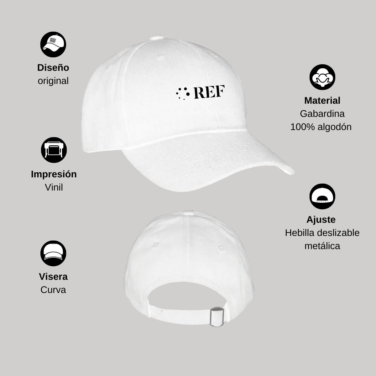 Gorra Blanca para Adulto Unitalla Unisex