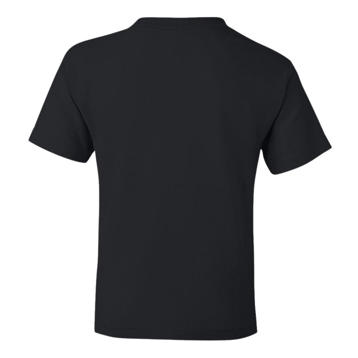Playera Negra Cuello Redondo Manga Corta Para Niño y Niña Escudo
