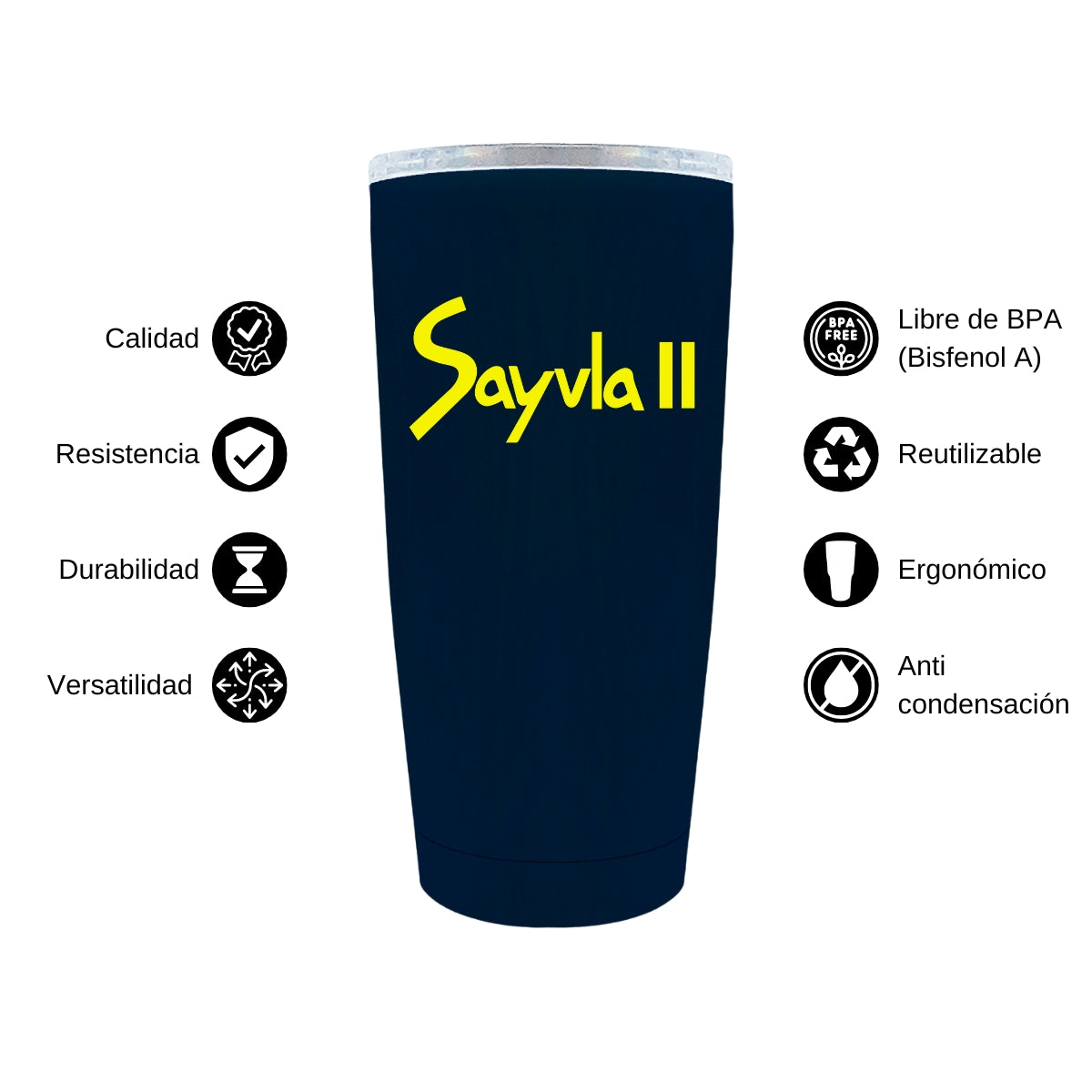 Termo Vaso Térmico 20 Oz Azul Marino Personalizable Logo