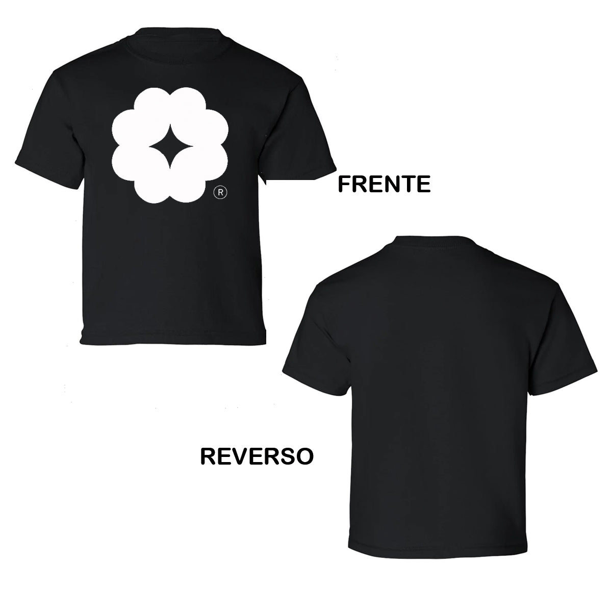 Playera Manga Corta Infantil Negro Personalizable Logo
