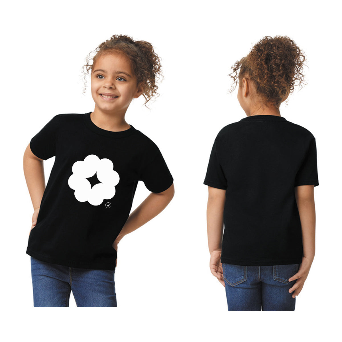 Playera Manga Corta Infantil Negro Personalizable Logo