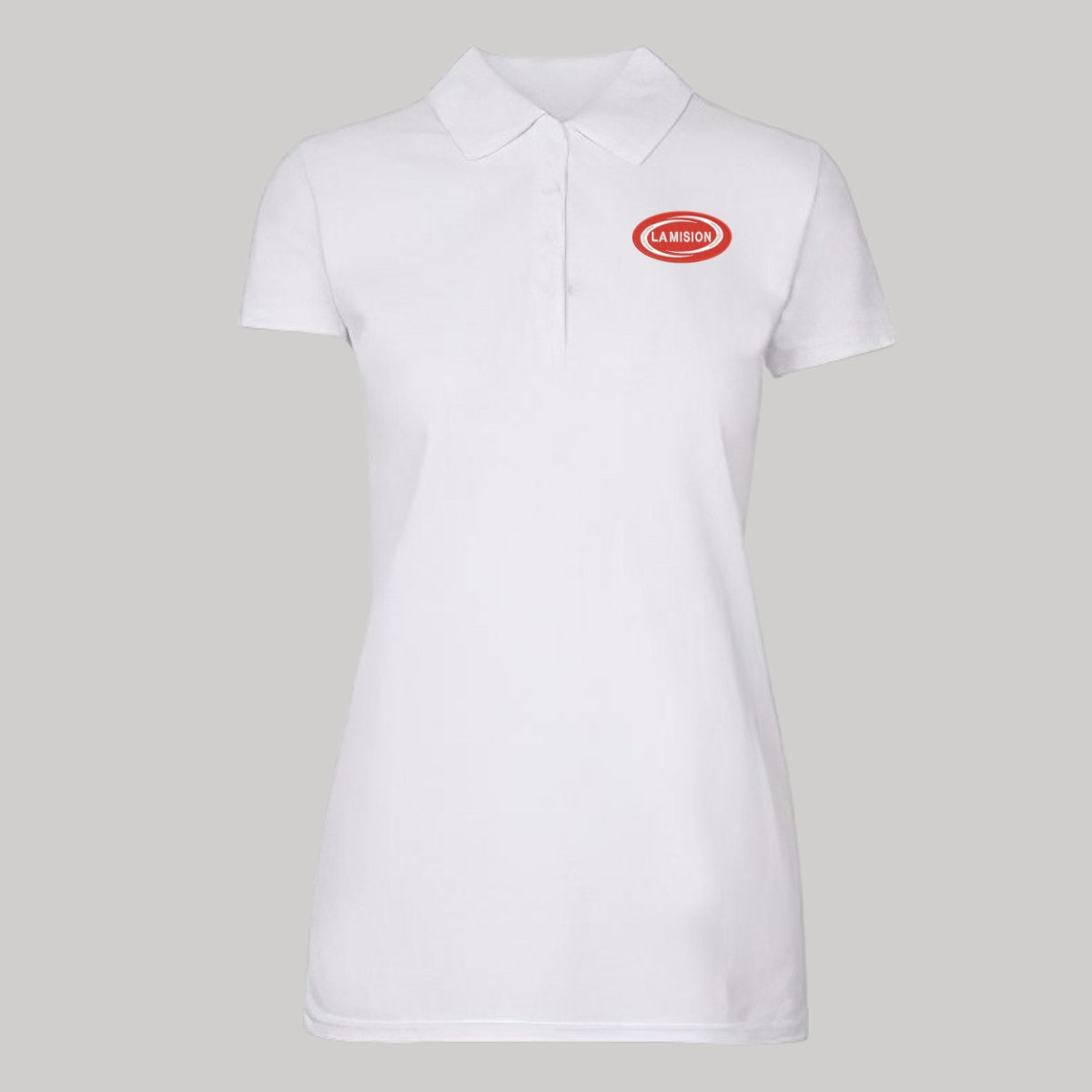 Playera Tipo Polo Piqué Mujer Manga Corta Blanco