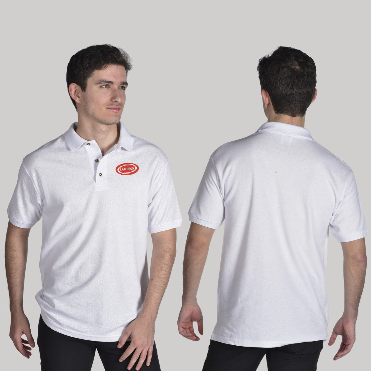 Playera Tipo Polo Piqué Hombre Manga Corta Blanco 2XG
