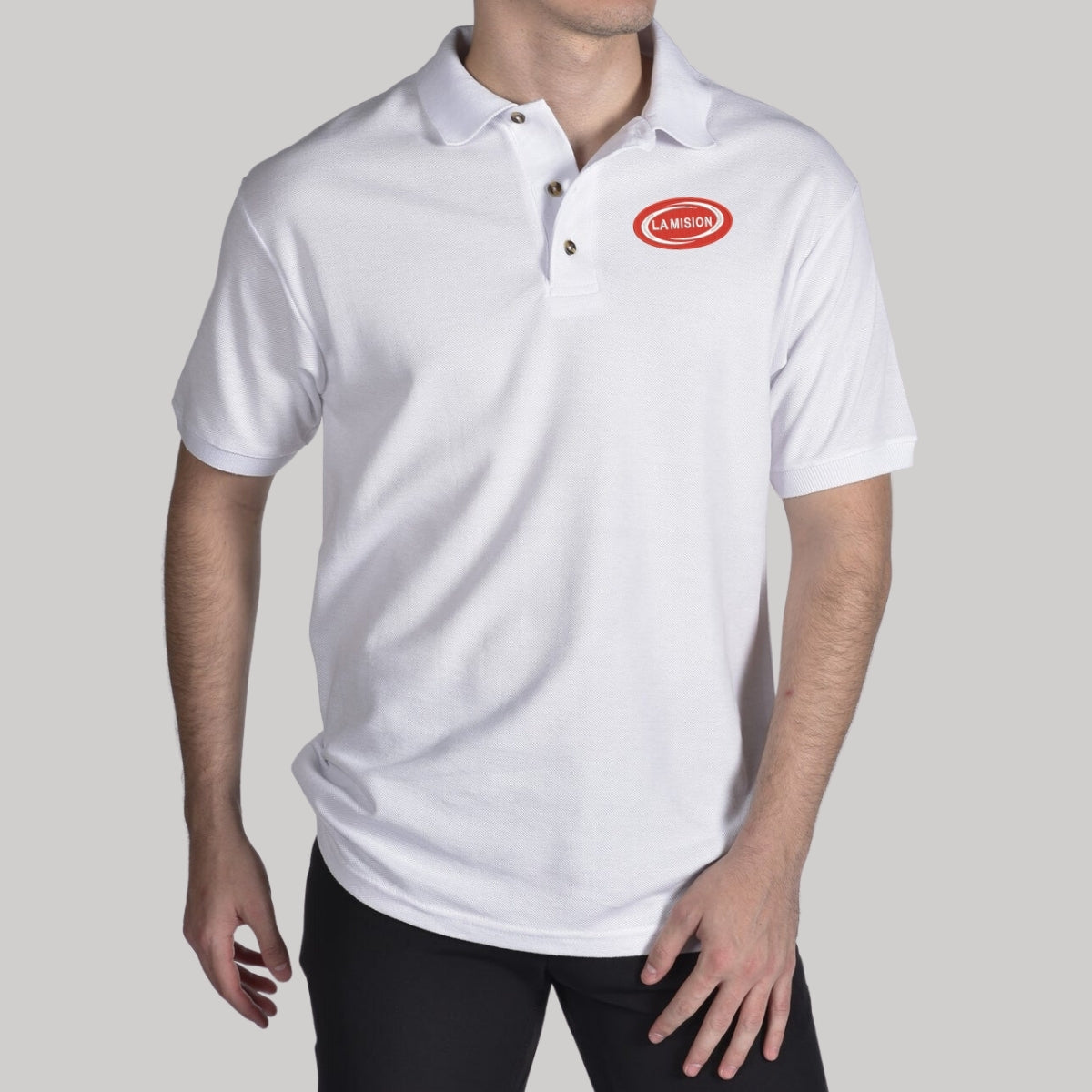 Playera Tipo Polo Piqué Hombre Manga Corta Blanco 2XG