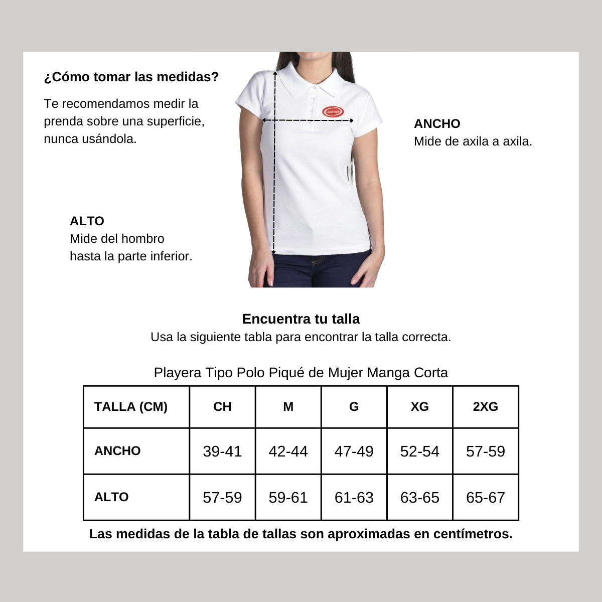Playera Tipo Polo Piqué Mujer Manga Corta Blanco 2XG