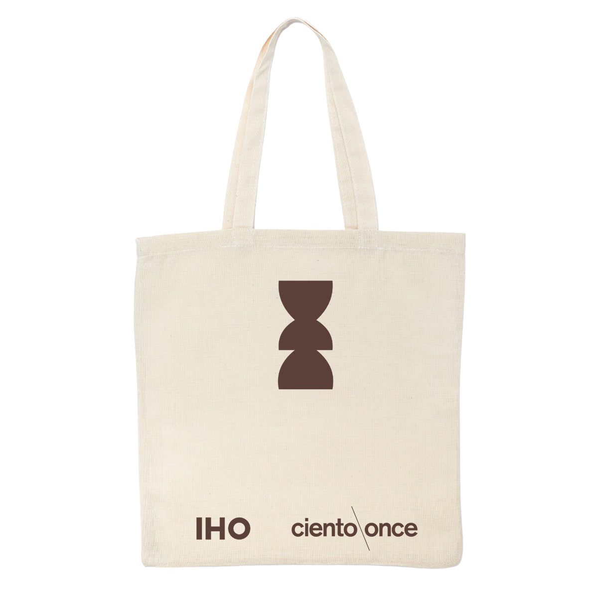 BOLSA TOTE BIEGE LONETA CRUDA LOGO AROMAS