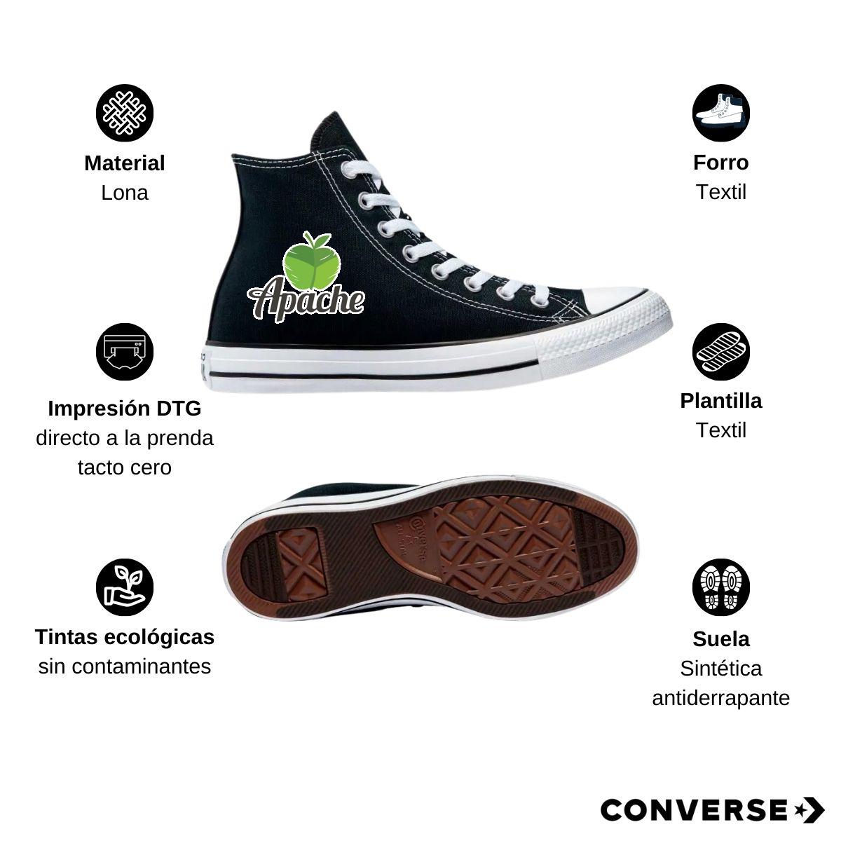 Tenis Converse Chuck Taylor All Star Bota Negro
