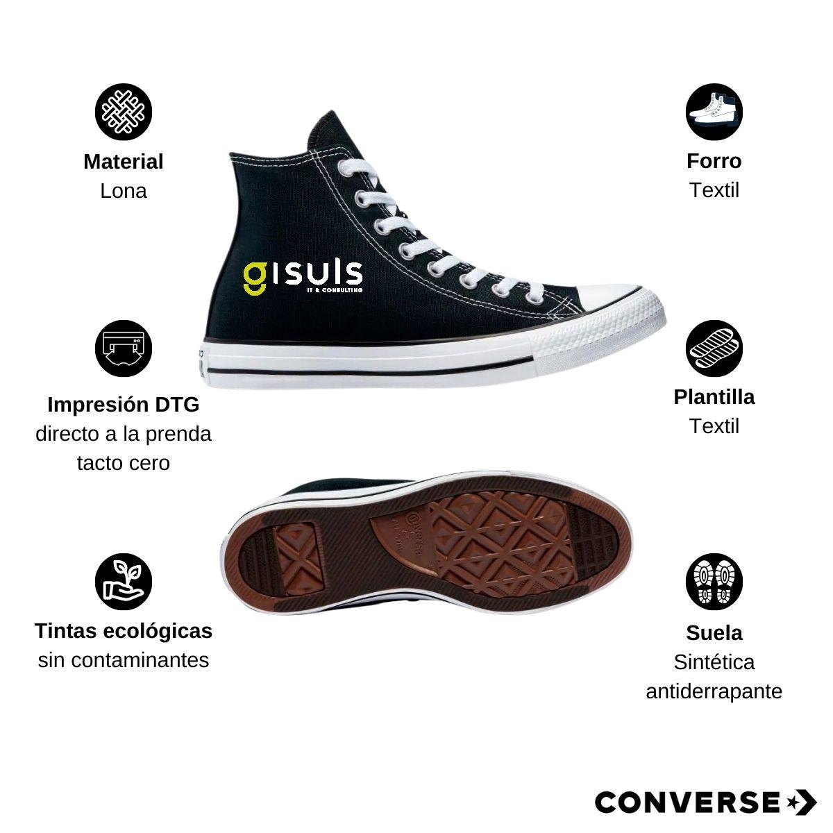 Tenis Converse Chuck Taylor All Star Bota Negro