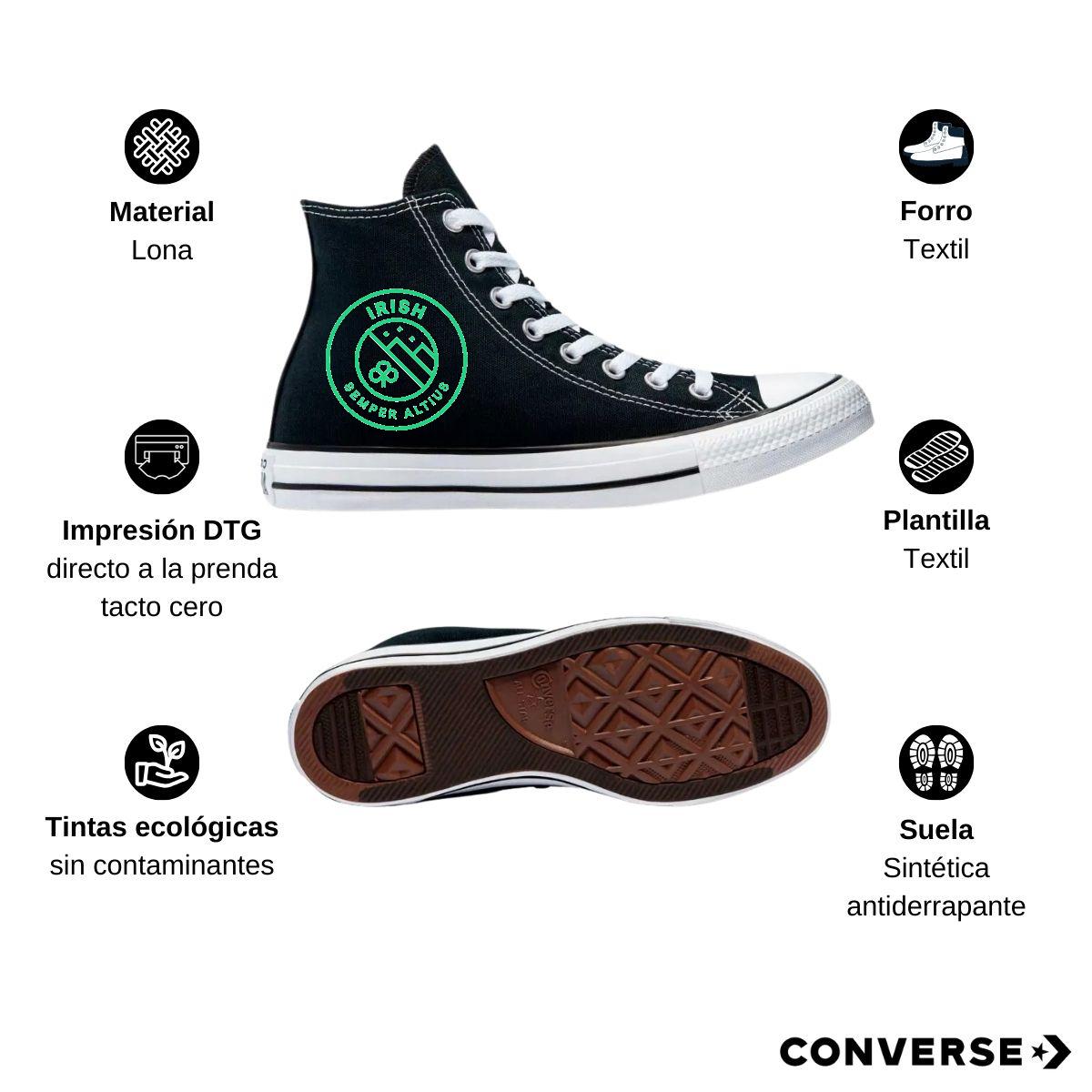 Tenis Converse Chuck Taylor All Star Bota Negro