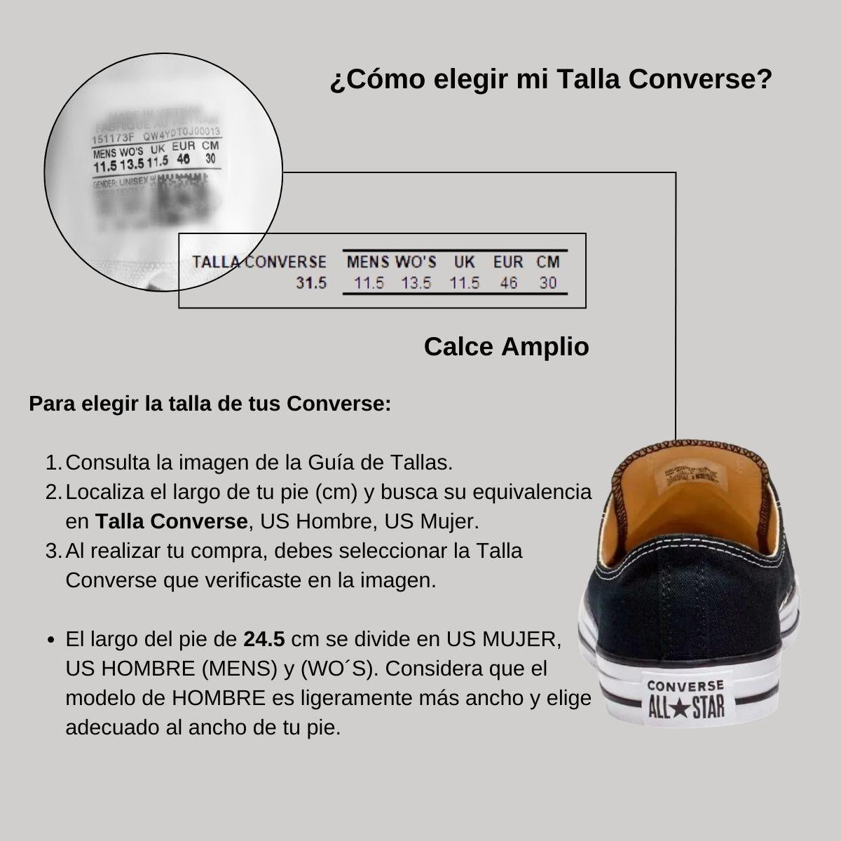 Converse All Star Tallas Tenis Converse Tallaje Converse En