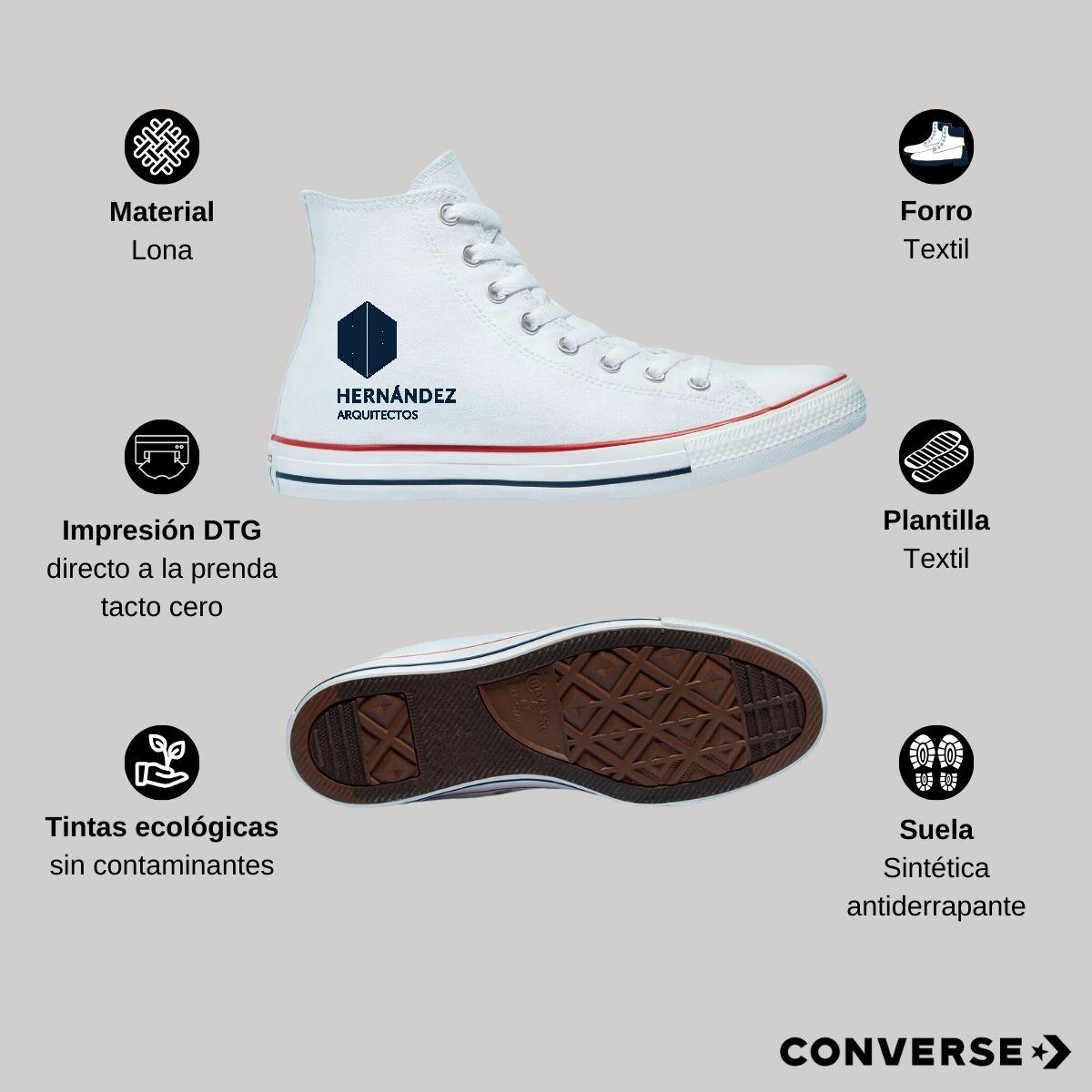 Tenis Converse Chuck Taylor All Star Bota Blanco