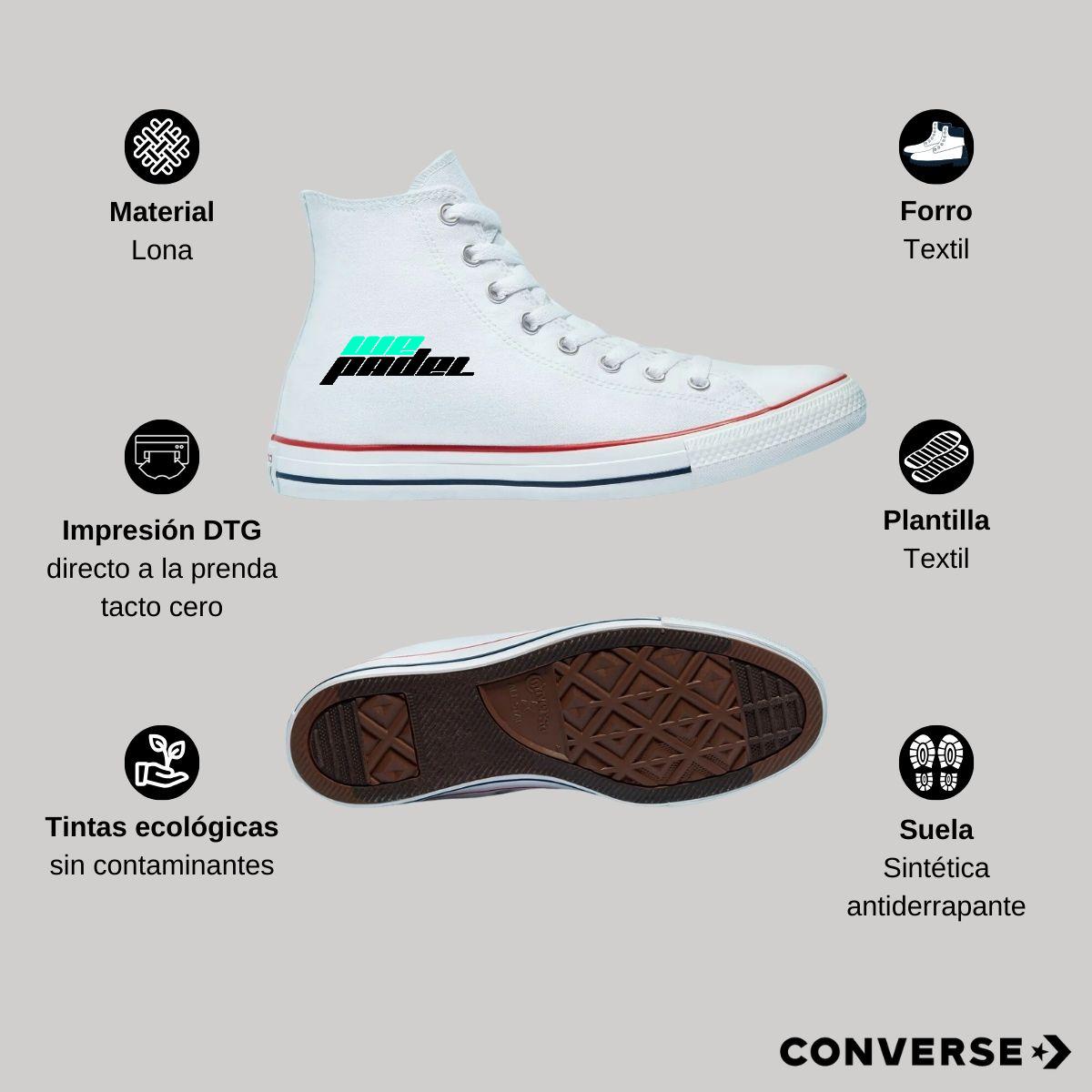 Tenis Converse Chuck Taylor All Star Bota Blanco