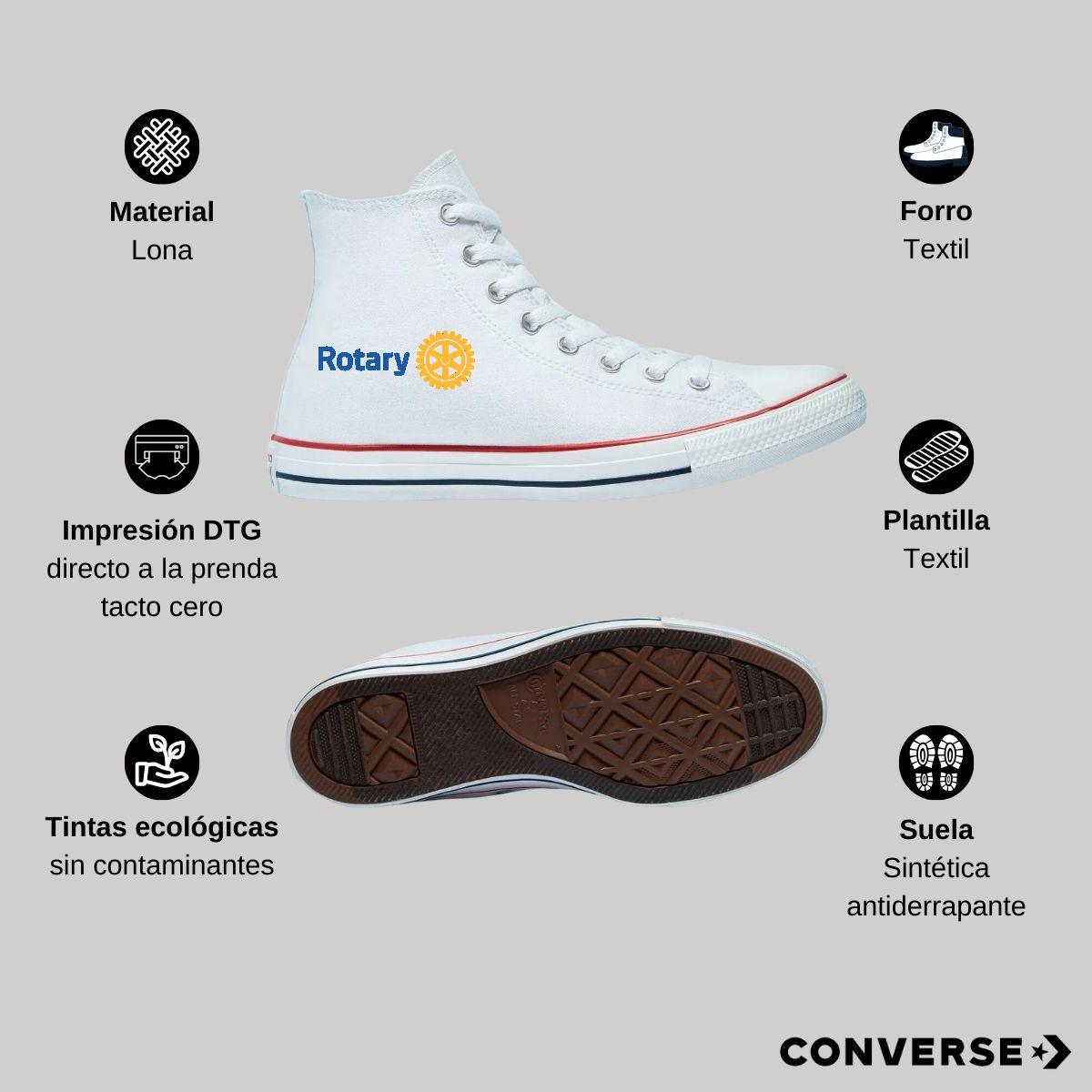 Tenis Converse Chuck Taylor All Star Bota Blanco