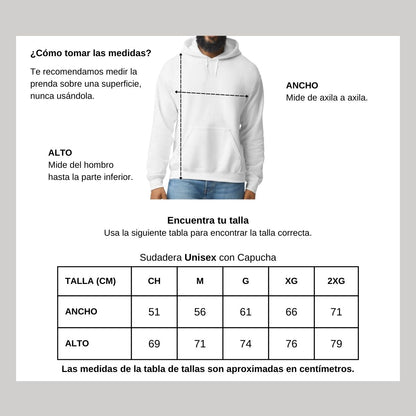 Sudadera c/Capucha Unisex Blanco Personalizable Escudo
