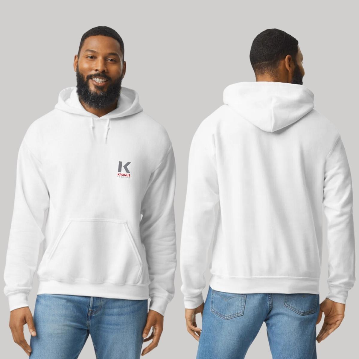 Sudadera c/Capucha Unisex Blanco Personalizable Escudo