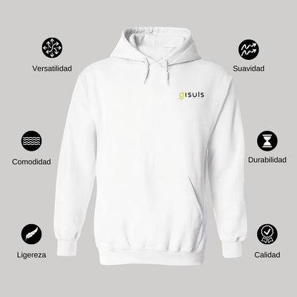Sudadera c/Capucha Unisex Blanco Personalizable Escudo