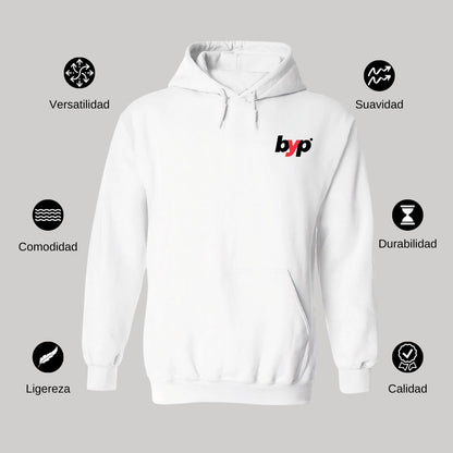 Sudadera c/Capucha Unisex Blanco Personalizable Escudo