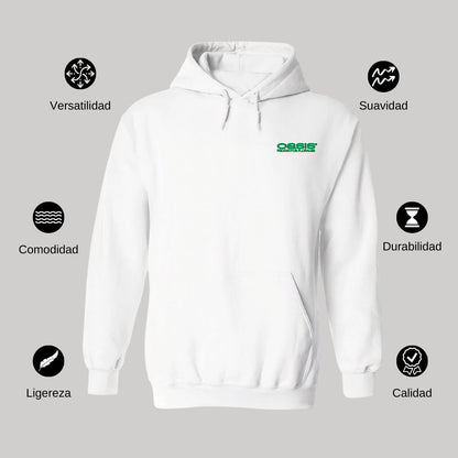 Sudadera c/Capucha Unisex Blanco Personalizable Escudo