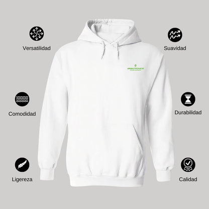 Sudadera c/Capucha Unisex Blanco Personalizable Escudo