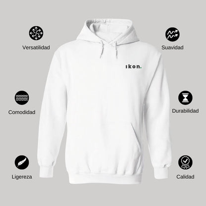 Sudadera c/Capucha Unisex Blanco Personalizable Escudo