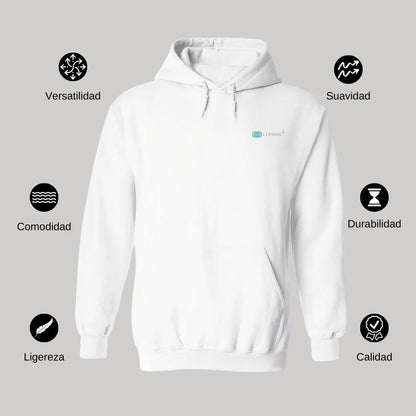 Sudadera c/Capucha Unisex Blanco Personalizable Escudo