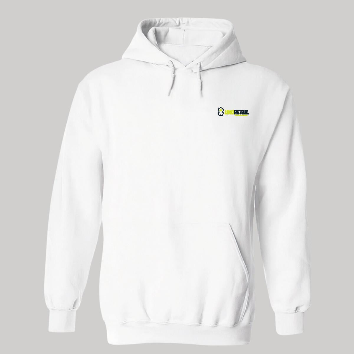Sudadera c/Capucha Unisex Blanco Personalizable Escudo