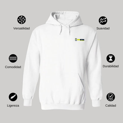Sudadera c/Capucha Unisex Blanco Personalizable Escudo