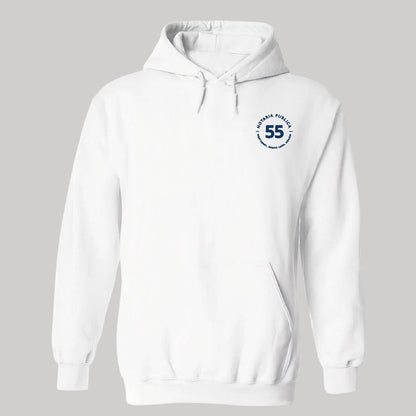 Sudadera c/Capucha Unisex Blanco Personalizable Escudo