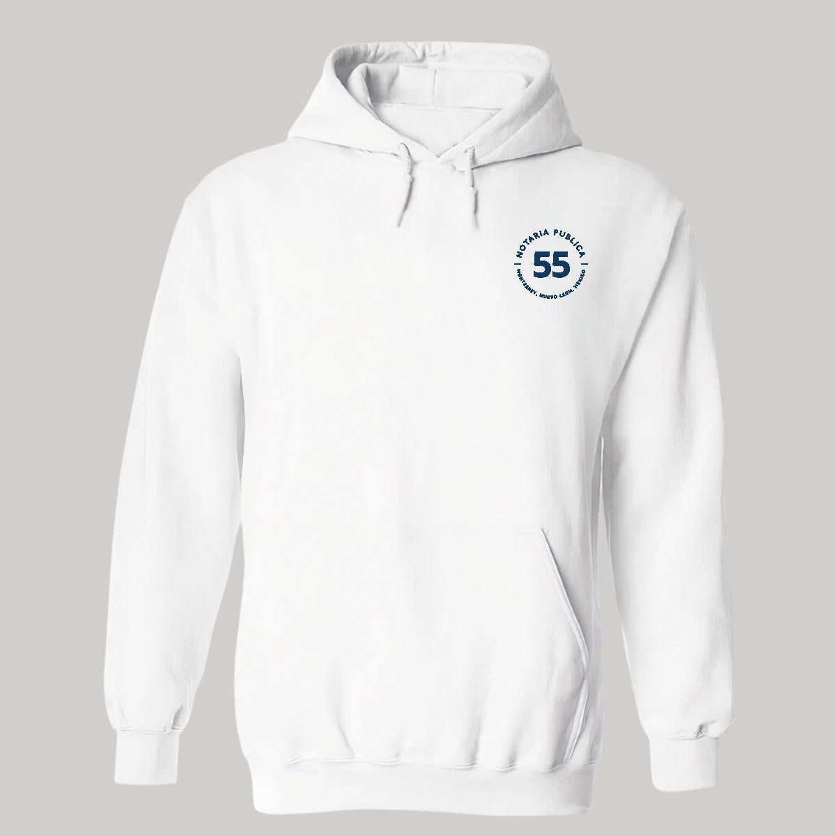 Sudadera c/Capucha Unisex Blanco Personalizable Escudo