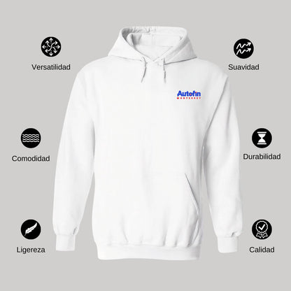 Sudadera c/Capucha Unisex Blanco Personalizable Escudo